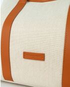 Diana Tragetasche aus Canvas-Leder, 45 x 38,5 x 16 cm, kamelfarben
