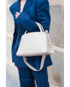 Sac à main en cuir Horizon gris clair - 26x21x10 cm