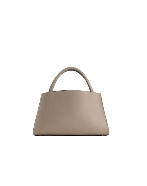 Sac à main en cuir Horizon gris clair - 26x21x10 cm