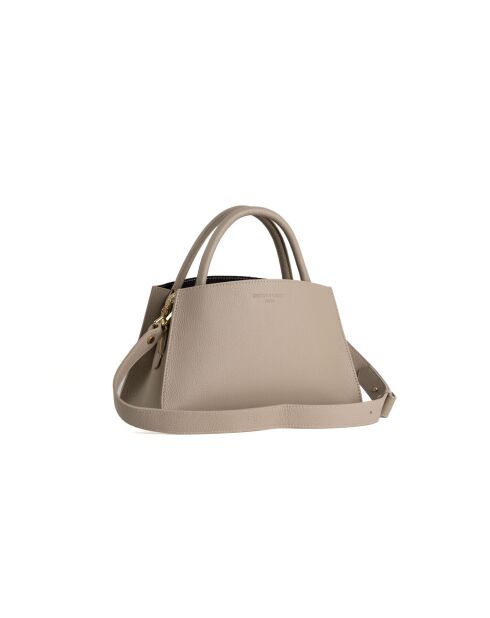 Sac à main en cuir Horizon gris clair - 26x21x10 cm