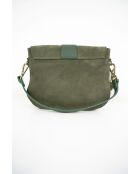 Sac à bandoulière en cuir Noche vert menthe - 25x21x7 cm