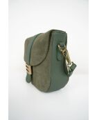 Sac à bandoulière en cuir Noche vert menthe - 25x21x7 cm
