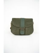 Sac à bandoulière en cuir Noche vert menthe - 25x21x7 cm