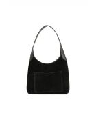 Calma Schultertasche aus schwarzem Leder - 26x31x5 cm