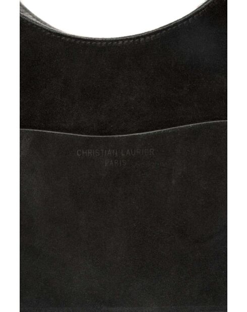 Calma Schultertasche aus schwarzem Leder - 26x31x5 cm
