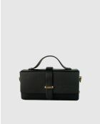Sac à main en cuir Claude noir - 19x10x5 cm