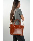 Sac à main en cuir Aurora camel - 39x27x13 cm