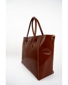 Sac à main en cuir Aurora camel - 39x27x13 cm