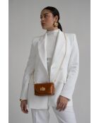 Etienne camel leren schoudertas - 16x10x9 cm