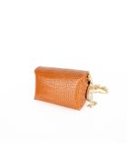 Etienne camel leren schoudertas - 16x10x9 cm