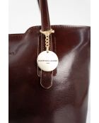 Eden Braune Tragetasche aus Leder - 38x23x15 cm