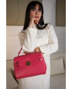 Sac à main en cuir Swang fushia - 28x20x11 cm