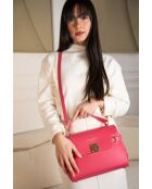Sac à main en cuir Swang fushia - 28x20x11 cm