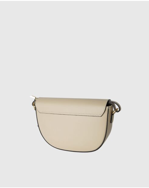 Kena beige leren schoudertas - 22x16x5,5 cm