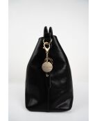 Sac à main en cuir Savannah noir - 33x22x13 cm