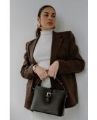 Sac à main en cuir Erya noir - 27x19x13,5 cm
