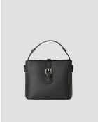 Sac à main en cuir Erya noir - 27x19x13,5 cm