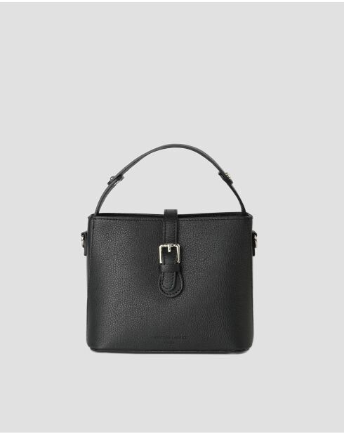Sac à main en cuir Erya noir - 27x19x13,5 cm