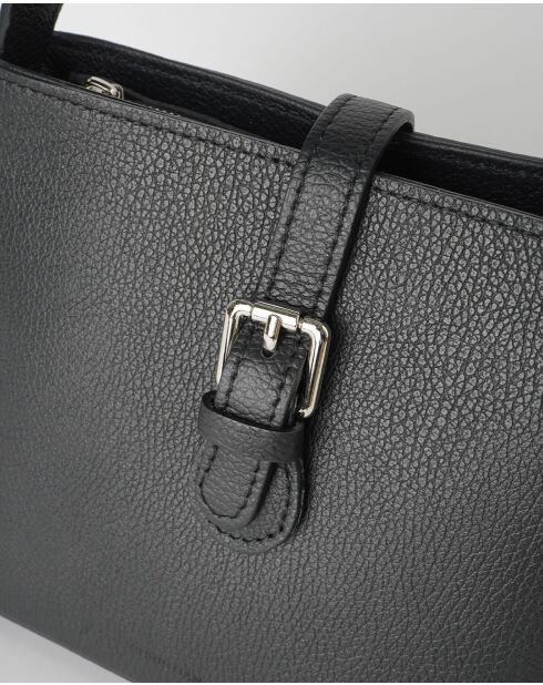 Sac à main en cuir Erya noir - 27x19x13,5 cm