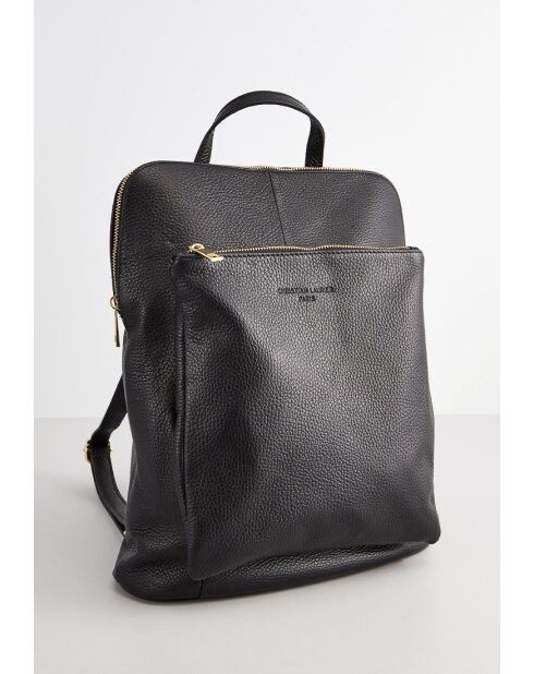 Zaino Milana in pelle nera - 27,5x24,5x9 cm