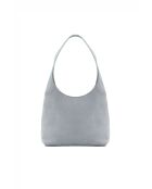 Calma himmelblaue Schultertasche aus Leder - 26x31x5 cm