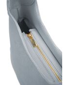 Calma himmelblaue Schultertasche aus Leder - 26x31x5 cm