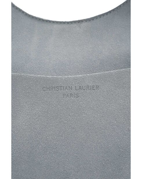 Calma himmelblaue Schultertasche aus Leder - 26x31x5 cm