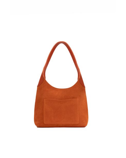 Sac porte épaule en cuir Calma orange - 26x31x5 cm