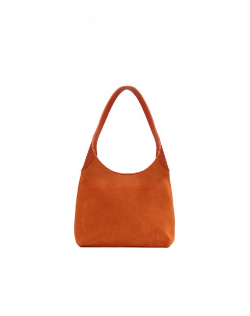Sac porte épaule en cuir Calma orange - 26x31x5 cm
