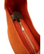 Sac porte épaule en cuir Calma orange - 26x31x5 cm