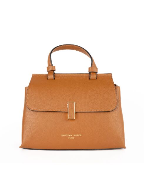Sac à main en cuir Ciara camel - 27x19x9 cm