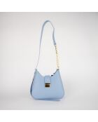 Borsa a tracolla Hely in pelle celeste - 24x22x6,5 cm