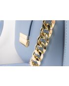 Borsa a tracolla Hely in pelle celeste - 24x22x6,5 cm