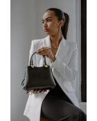 Sac à main en cuir Mini Kiara noir - 25x18x8 cm