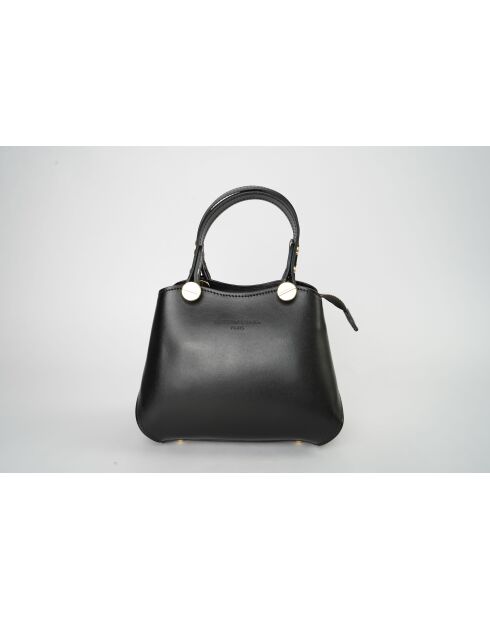 Sac à main en cuir Mini Kiara noir - 25x18x8 cm