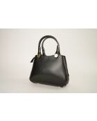 Sac à main en cuir Mini Kiara noir - 25x18x8 cm