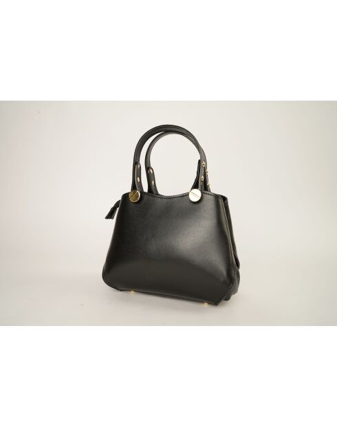 Sac à main en cuir Mini Kiara noir - 25x18x8 cm