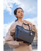 Eden Tragetasche aus schwarzem Leder - 38x23x15 cm
