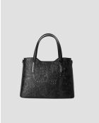 Sac à main en cuir Noor noir - 40x27x16 cm