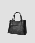 Sac à main en cuir Noor noir - 40x27x16 cm