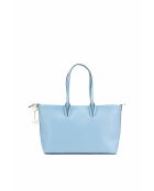 Himmelblaue Tragetasche aus Serinity-Leder - 40 x 22 x 11,5 cm