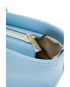 Himmelblaue Tragetasche aus Serinity-Leder - 40 x 22 x 11,5 cm