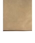 Sac porte épaule en cuir Sierra beige - 37x22x14 cm
