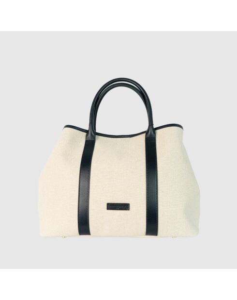 Diana Tragetasche aus Canvas-Leder in Marineblau - 45x38,5 x16 cm