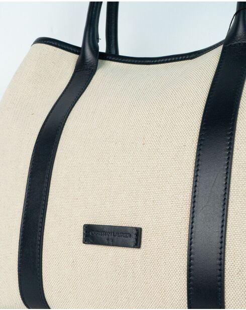 Diana Tragetasche aus Canvas-Leder in Marineblau - 45x38,5 x16 cm