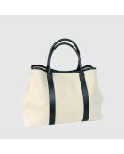 Diana Tragetasche aus Canvas-Leder in Marineblau - 45x38,5 x16 cm