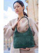 Sac porte épaule en cuir Calma vert - 26x31x5 cm