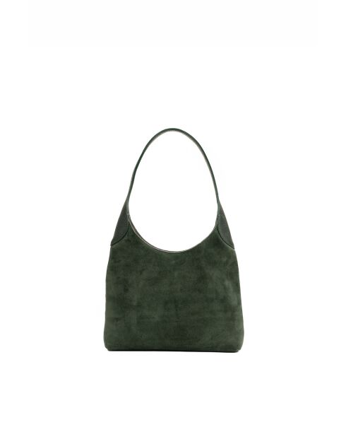Sac porte épaule en cuir Calma vert - 26x31x5 cm