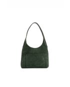 Sac porte épaule en cuir Calma vert - 26x31x5 cm