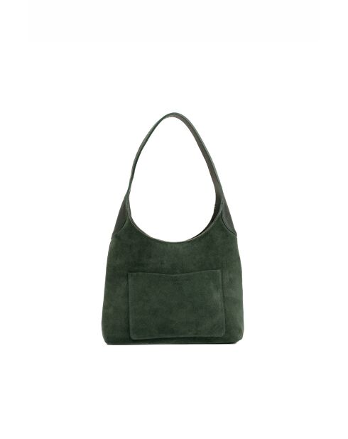 Sac porte épaule en cuir Calma vert - 26x31x5 cm